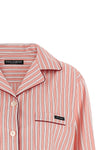 striped cotton and silk blend poplin shirt