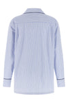 striped cotton and silk blend poplin shirt