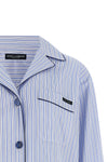 striped cotton and silk blend poplin shirt