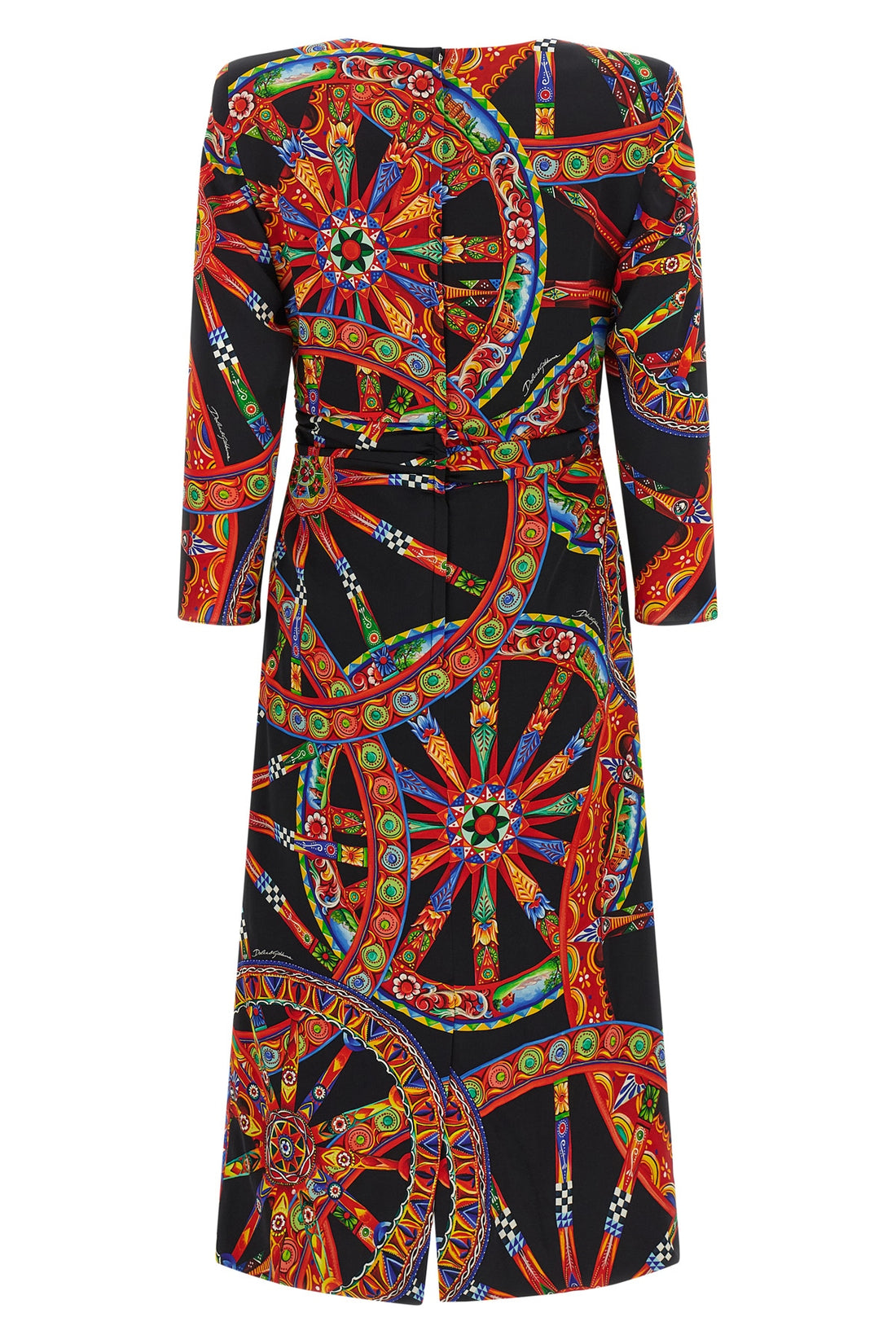 DOLCE &amp; GABBANA 42 the dolce&amp;gabbana midi dress in fine stretch silk charmeuse celebrates the maiso