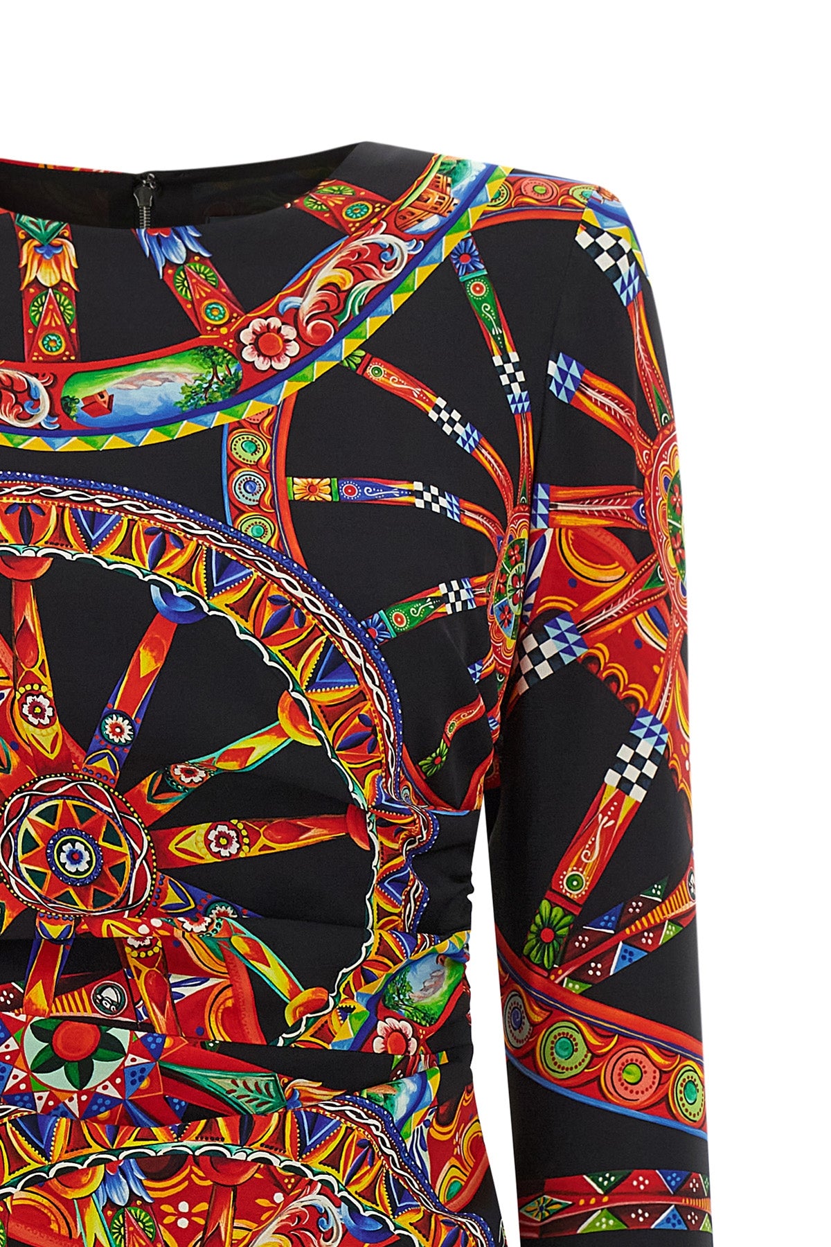 the dolce&gabbana midi dress in fine stretch silk charmeuse celebrates the maiso