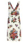 sleeveless dress in viscose satin