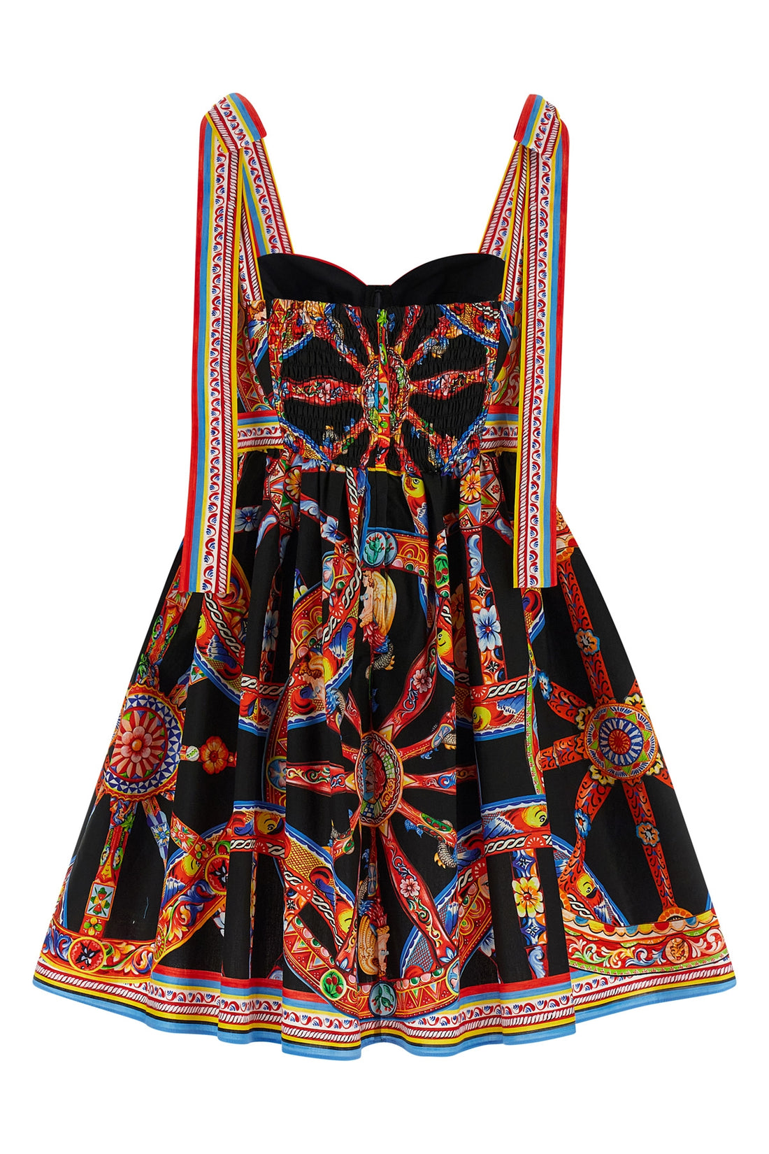 DOLCE &amp; GABBANA 40 the dolce&amp;gabbana pure cotton poplin mini dress stands out for its iconic multic