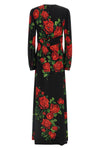 the dolce&gabbana long dress is made of fine silk charmeuse that ensures a smoot