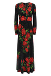 the dolce&gabbana long dress is made of fine silk charmeuse that ensures a smoot