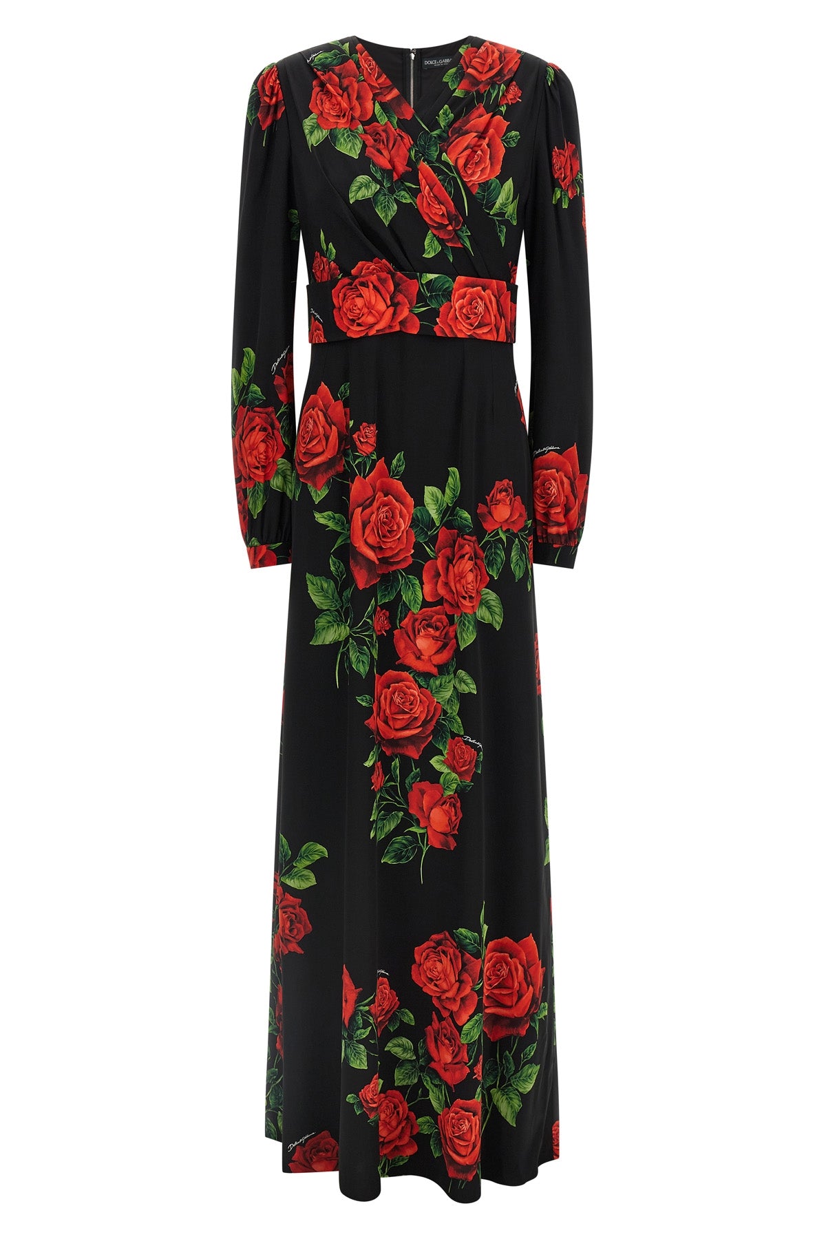 the dolce&gabbana long dress is made of fine silk charmeuse that ensures a smoot