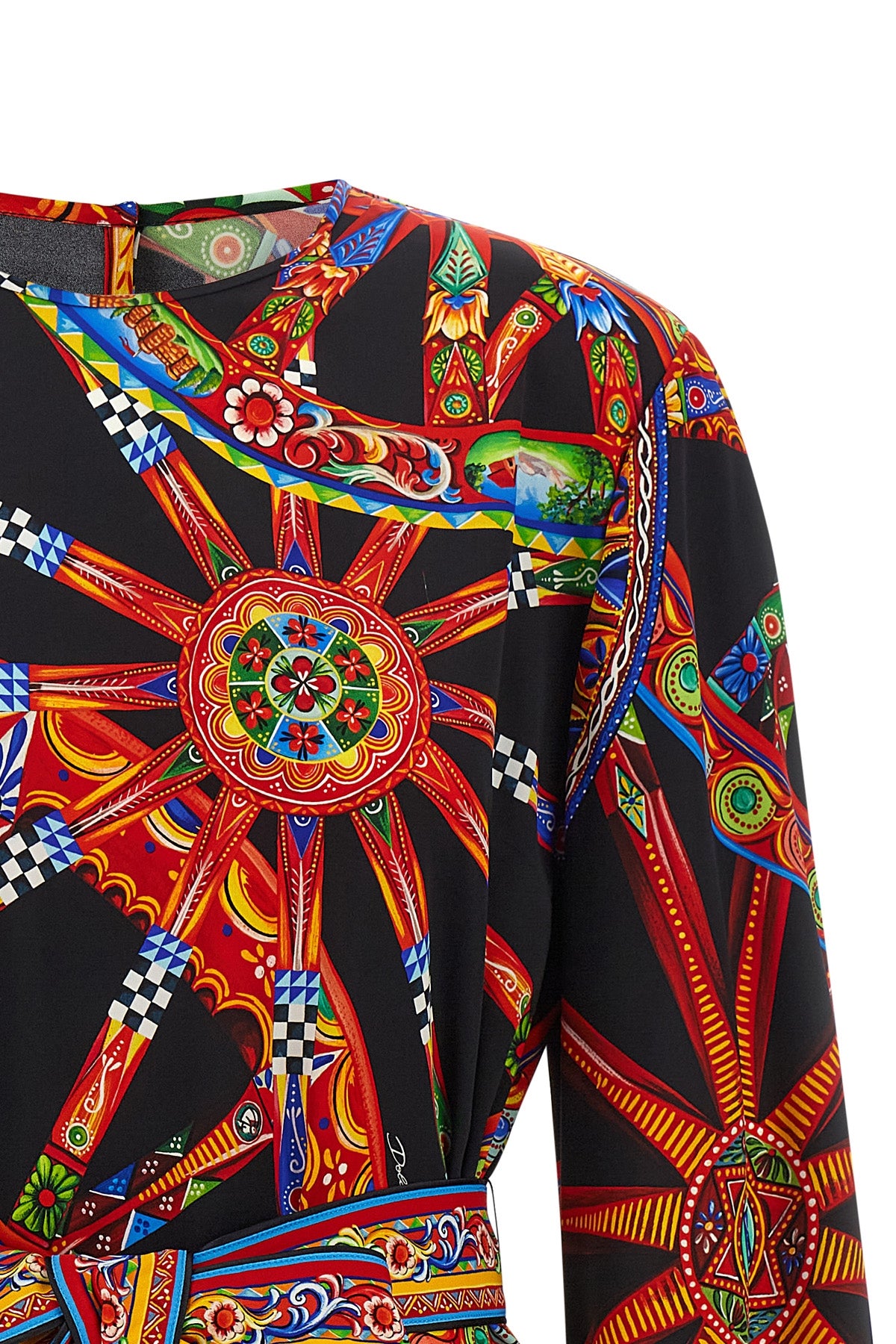 the dolce&gabbana mini dress exemplifies the brands dedication to vibrant itali