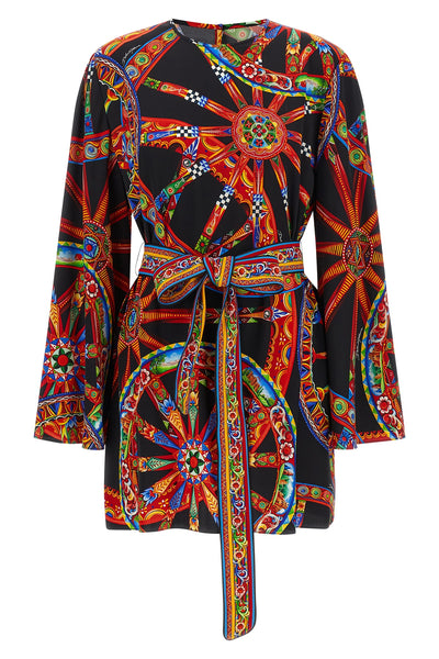 the dolce&gabbana mini dress exemplifies the brands dedication to vibrant itali