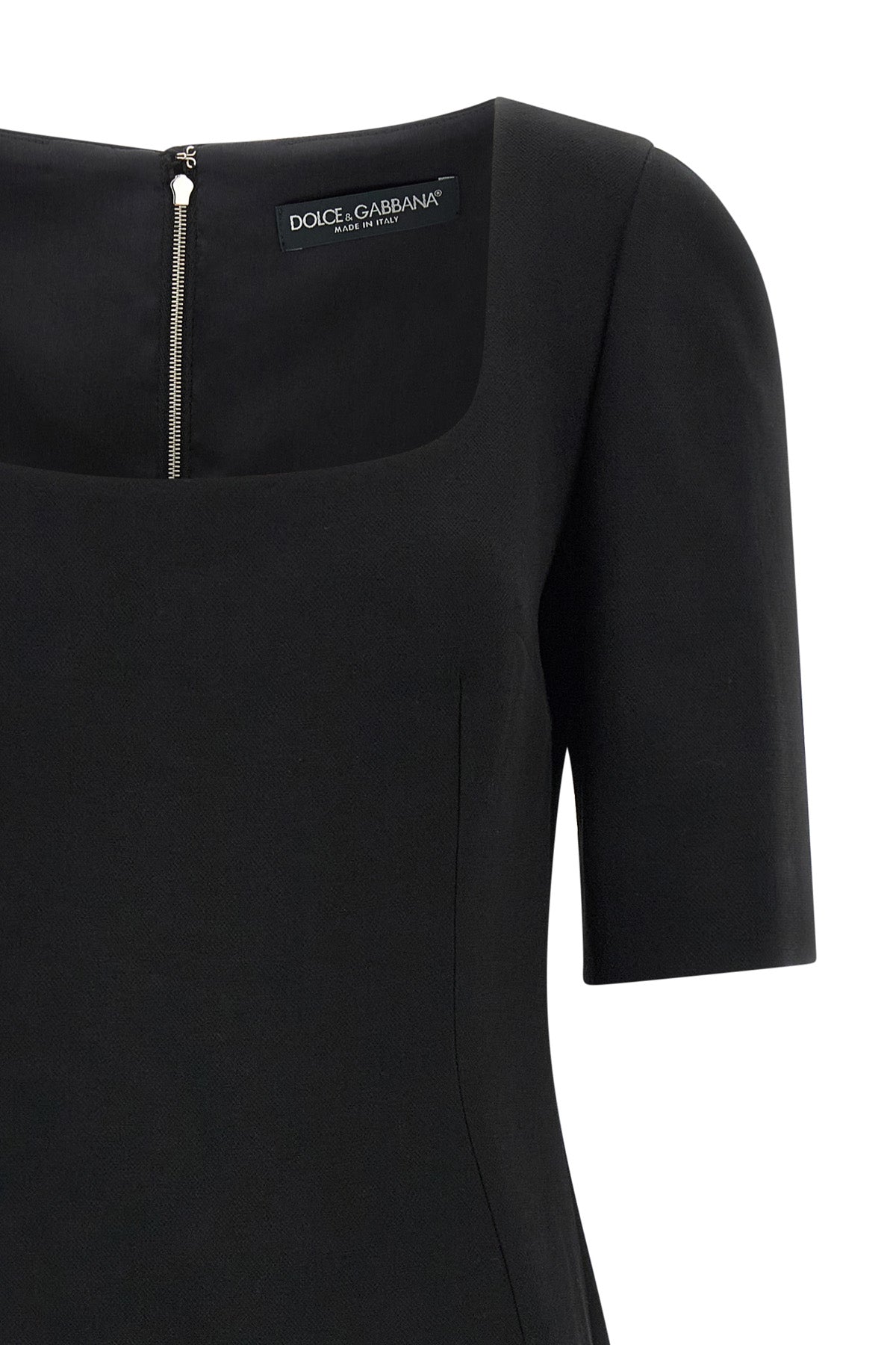 the dolce&gabbana double crêpe wool midi dress defines an impeccable sartorial s