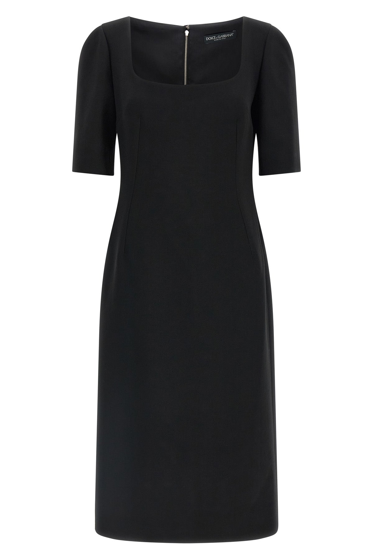 the dolce&gabbana double crêpe wool midi dress defines an impeccable sartorial s