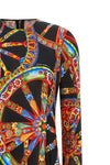 the dolce&gabbana long dress stands out for its flared silhouette made of fluid
