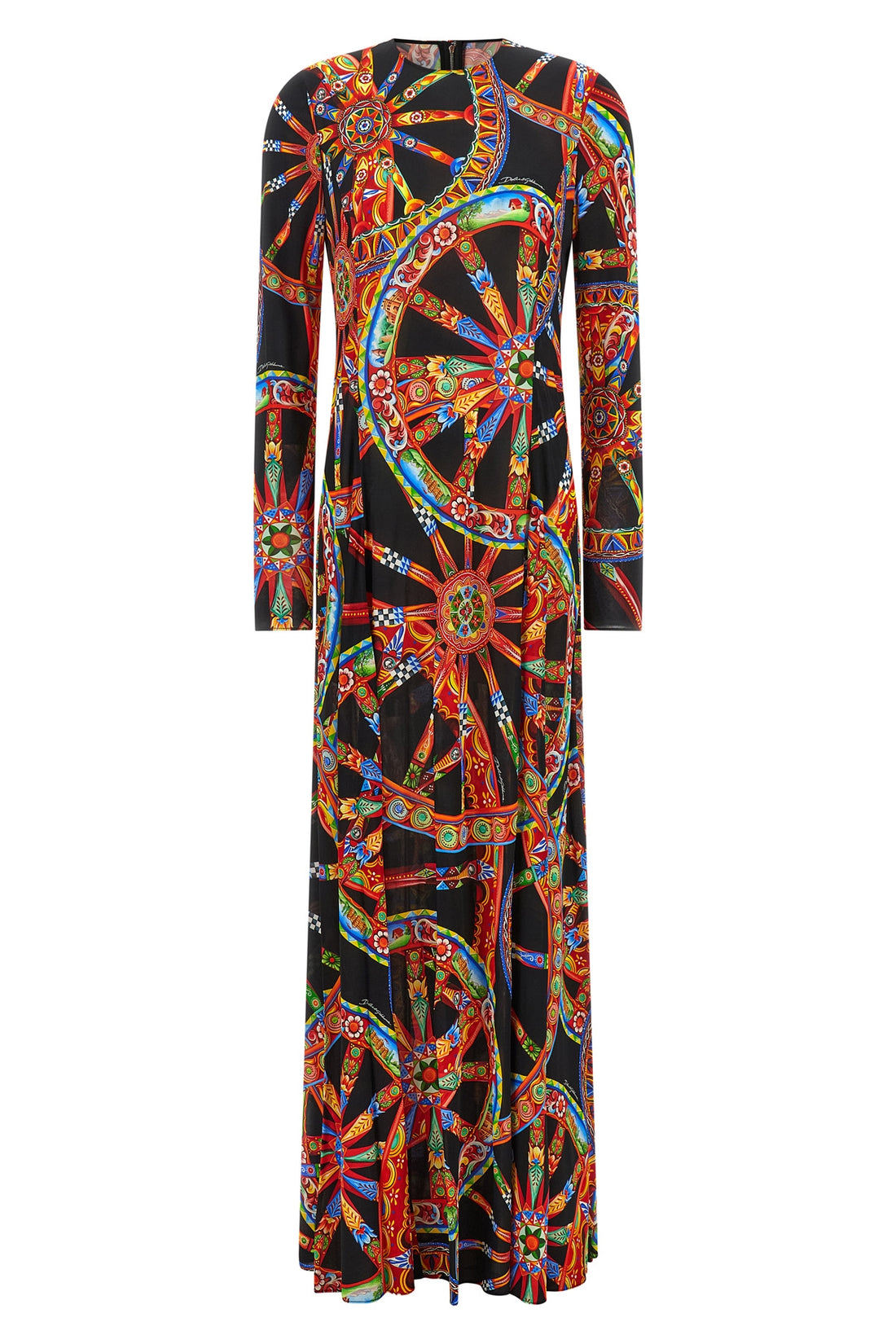 DOLCE &amp; GABBANA 40 the dolce&amp;gabbana long dress stands out for its flared silhouette made of fluid