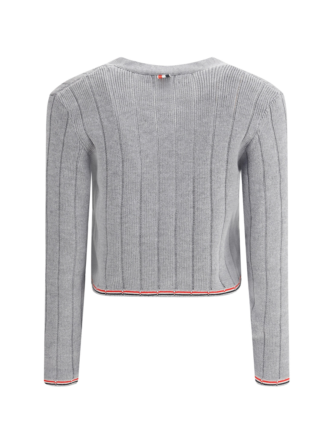 THOM BROWNE 38 ladder full needle rib stitch v neck car