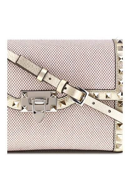 small canvas rockstud shoulder bag