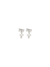 SELF-PORTRAIT OS double bow pearl earrings