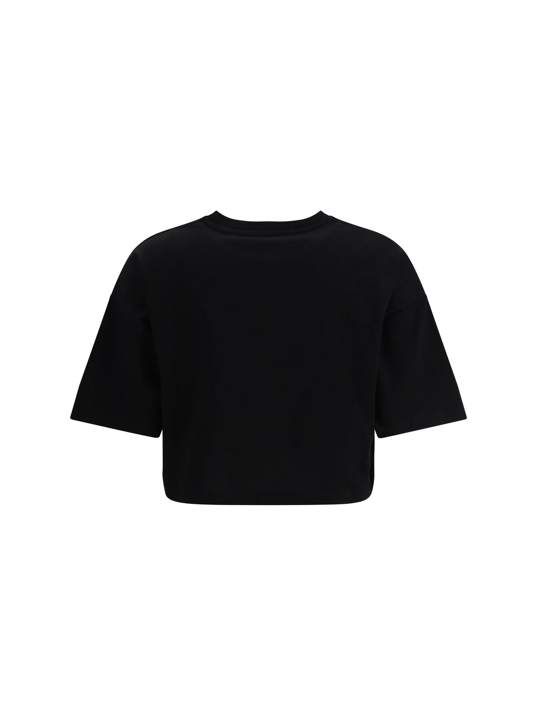 BALMAIN M brush print boxy cropped t-shirt 
