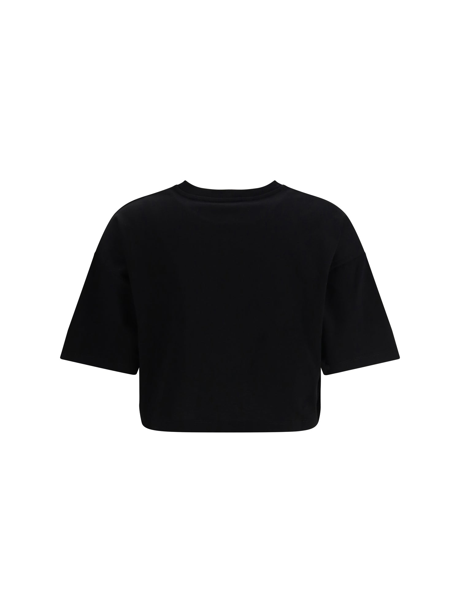 BALMAIN M brush print boxy cropped t-shirt 