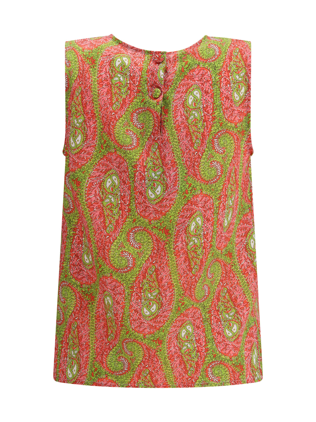 ETRO 42 twill top with paisley foliage motif