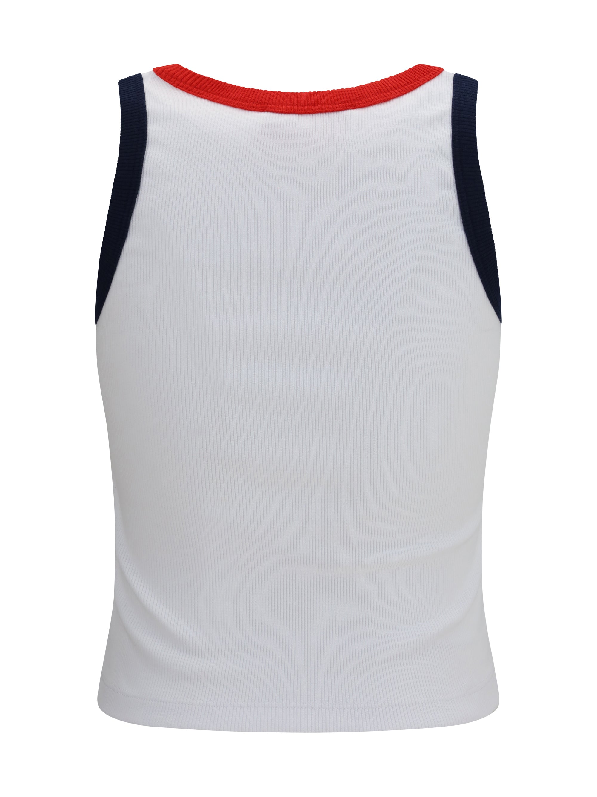 angels patch tank top with contrast trims