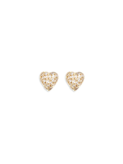 embellished heart earrings