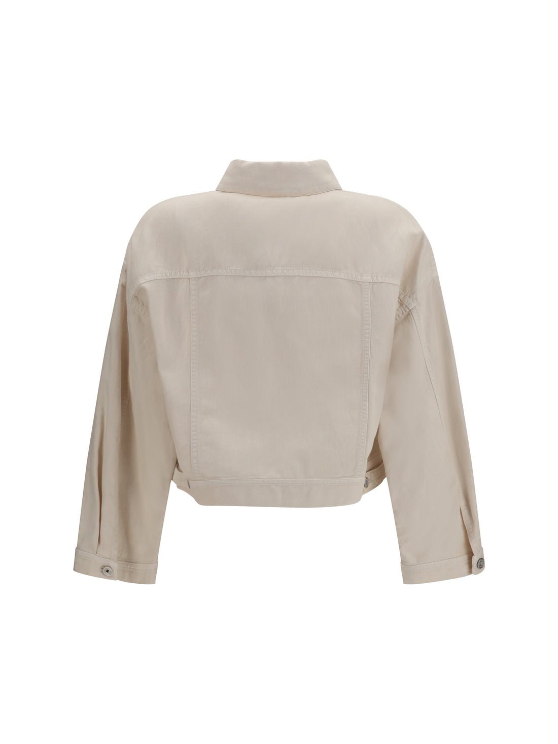 BRUNELLO CUCINELLI 38 cotton and linen jacket with monili