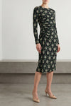 silk charmeuse midi dress