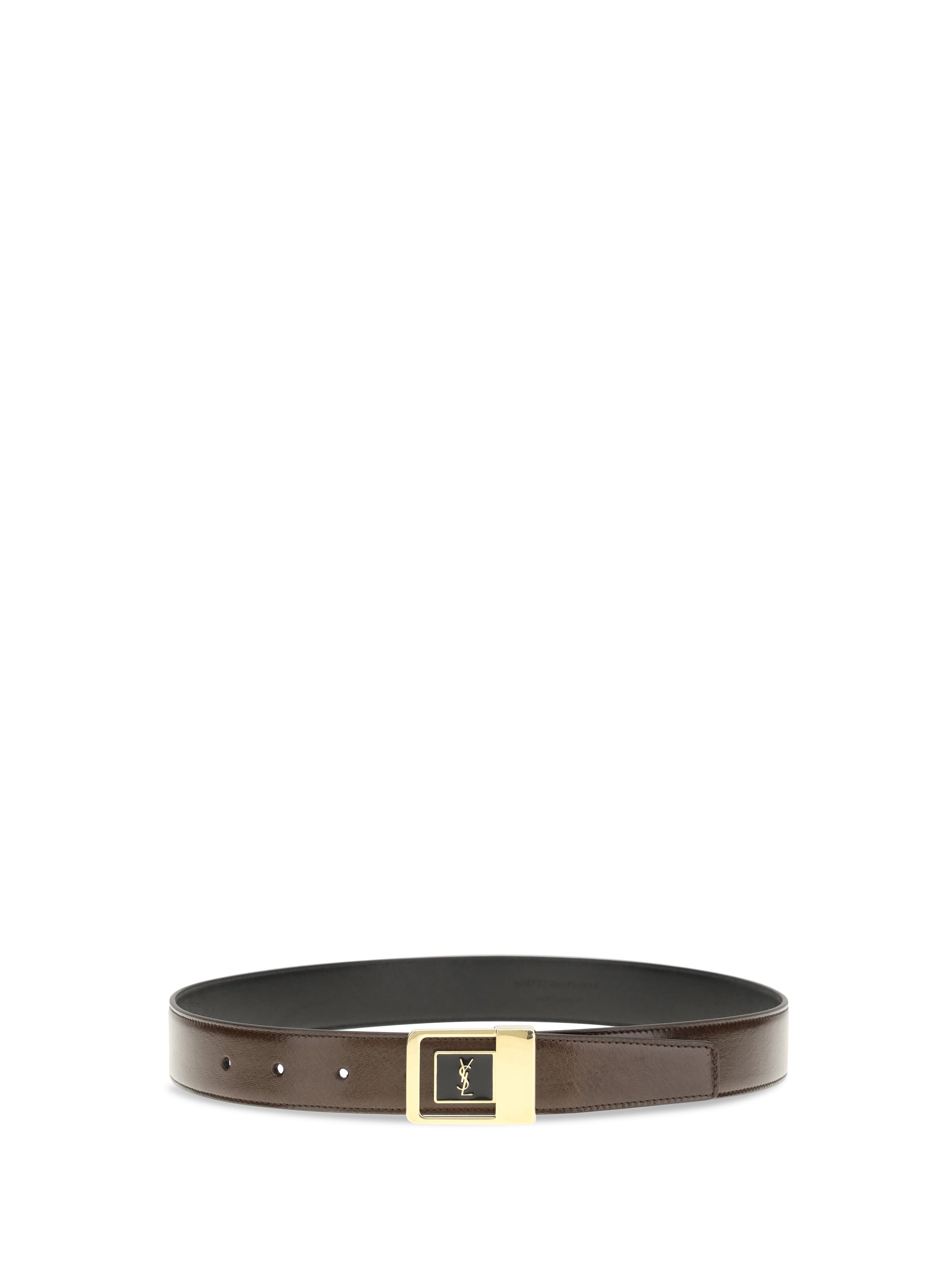 SAINT LAURENT 75 la 66 belt in smooth leather 