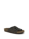 lace-up slides with monili embellishment