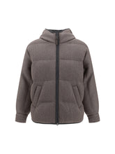 BRUNELLO CUCINELLI 44 lurex down jacket