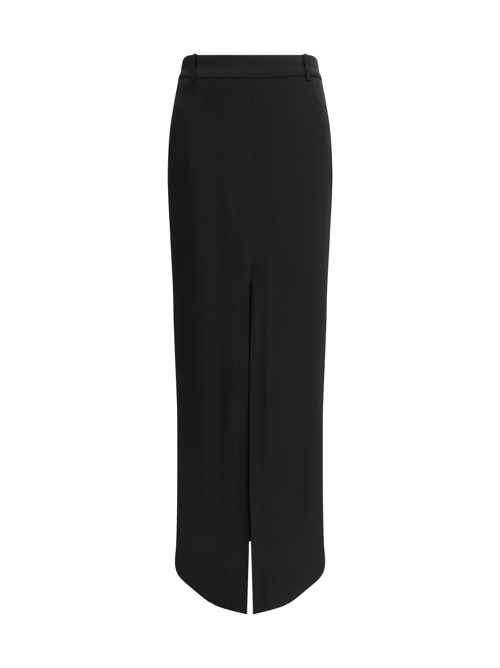 tailored crepe envers satin skirt