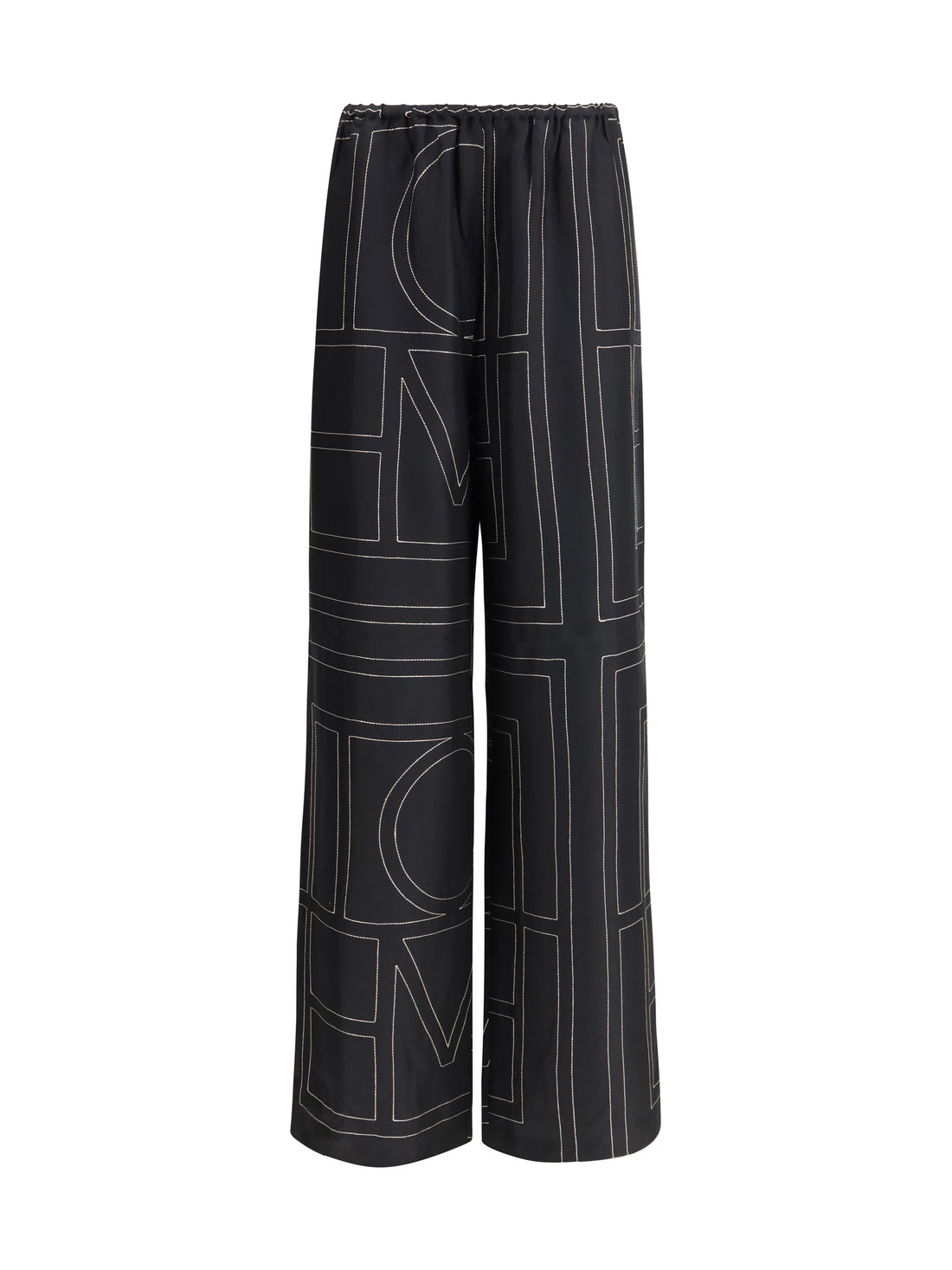 TOTEME 34 monogram silk pants