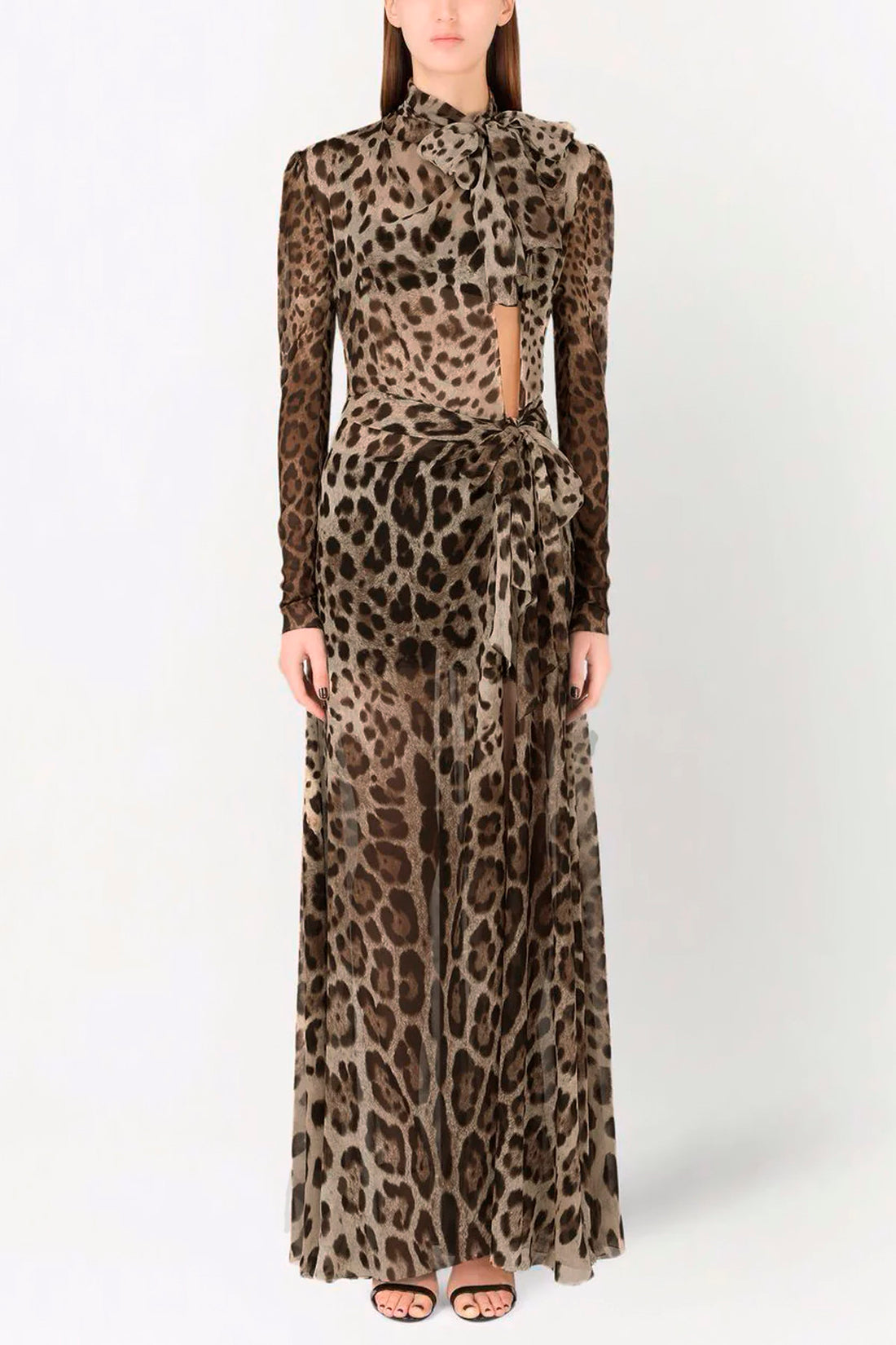 DOLCE &amp; GABBANA 42 silk blend maxi dress