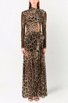 silk blend maxi dress