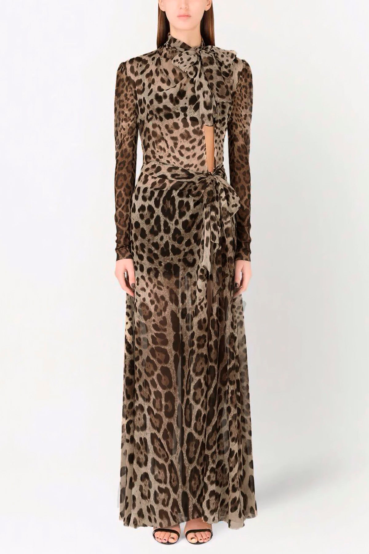 silk blend maxi dress
