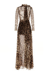 silk blend maxi dress