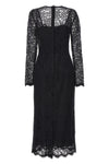 lace midi dress in stretch fabric