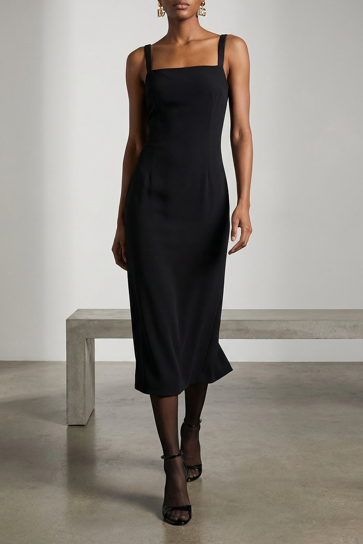 milano stitch stretch jersey dress