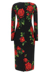the dolce&gabbana midi dress defines a hyper-feminine aesthetic through a rigoro