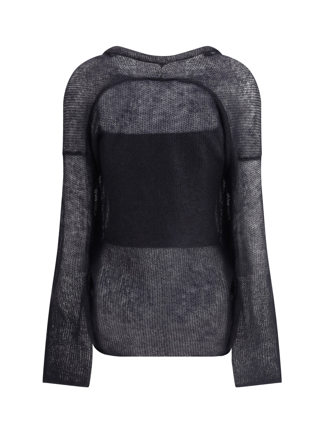 GIORGIO ARMANI 44 double-breasted cardigan and top in a wool and mohair blend twin-set