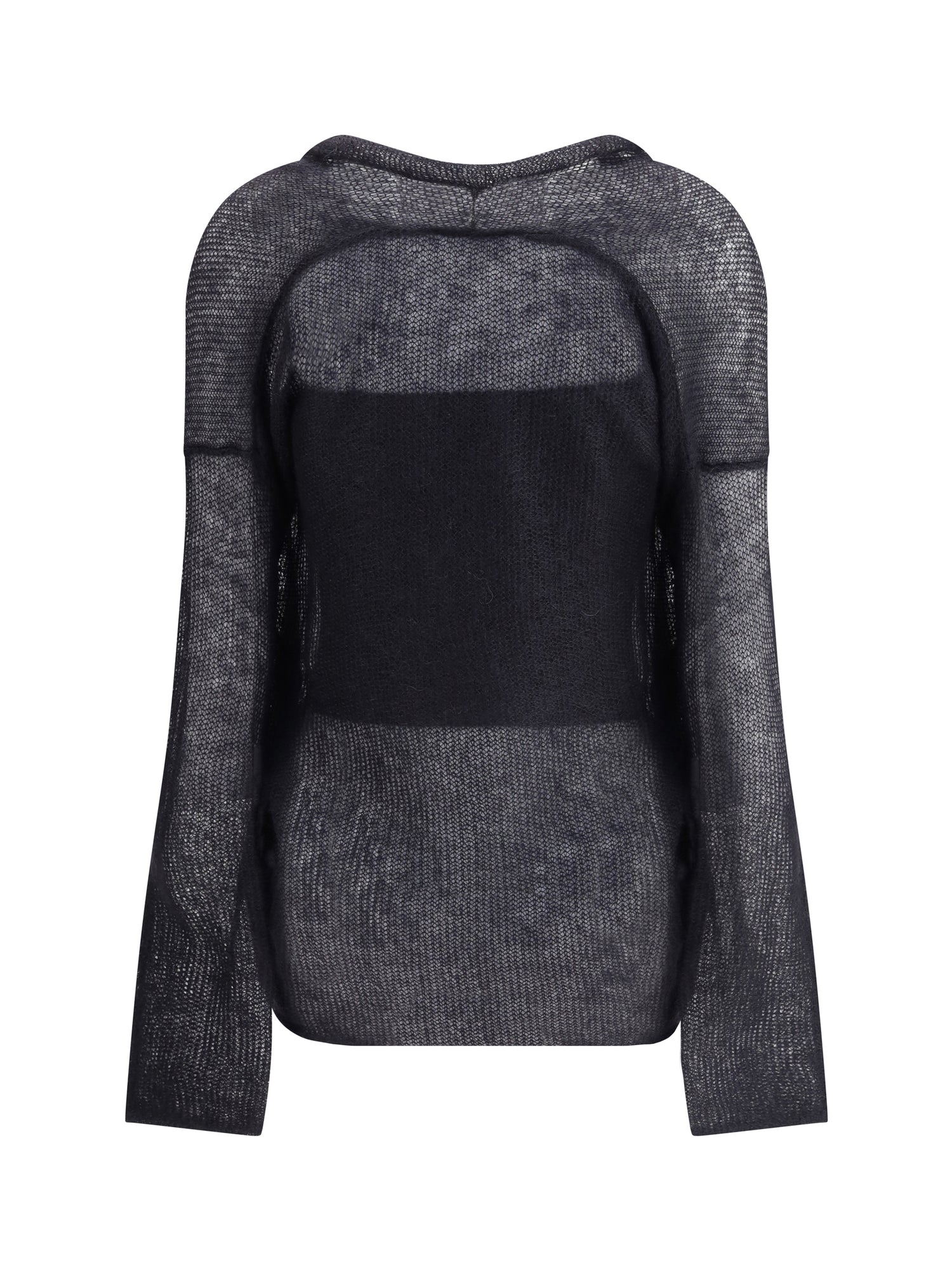 GIORGIO ARMANI 44 double-breasted cardigan and top in a wool and mohair blend twin-set