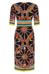 the dolce & gabbana midi dress in fine stretch silk stands out for its sheath si