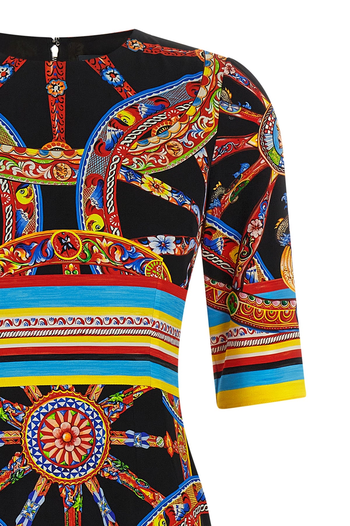 the dolce & gabbana midi dress in fine stretch silk stands out for its sheath si