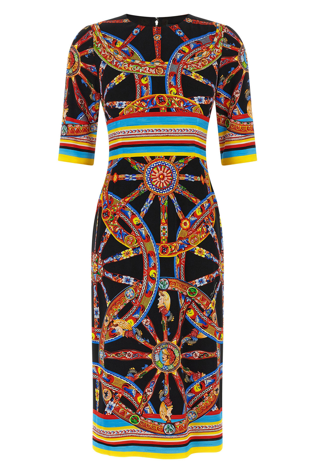 DOLCE &amp; GABBANA 40 the dolce &amp; gabbana midi dress in fine stretch silk stands out for its sheath si