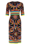 the dolce & gabbana midi dress in fine stretch silk stands out for its sheath si