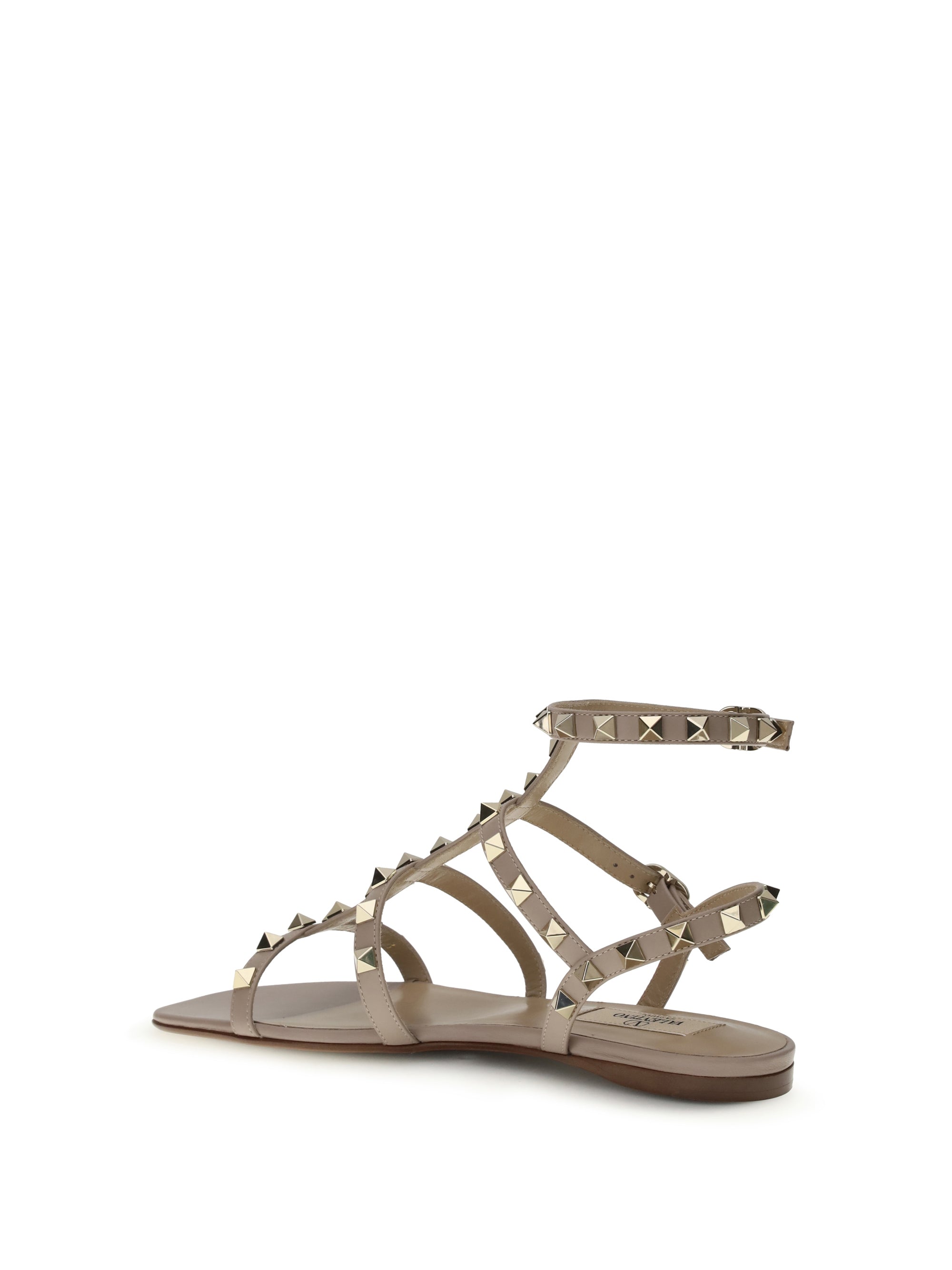 rockstud leather sandals