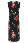 midi dress in viscose satin