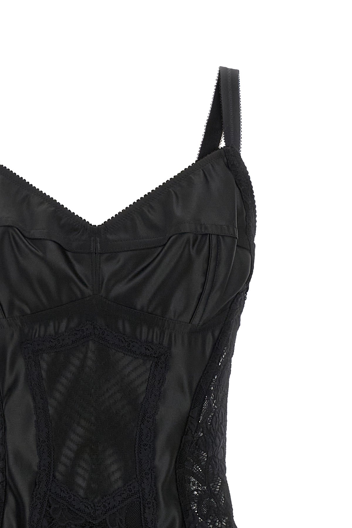 the dolce & gabbana longuette dress defines a tight silhouette through a rigorou