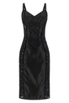 the dolce & gabbana longuette dress defines a tight silhouette through a rigorou