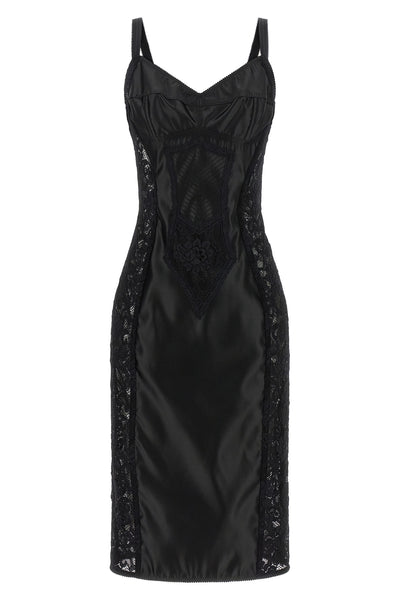the dolce & gabbana longuette dress defines a tight silhouette through a rigorou