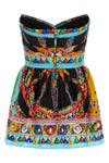 the dolce & gabbana cotton poplin mini dress stands out for its structured silho